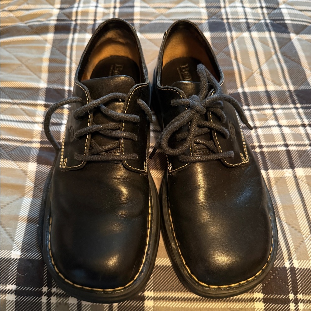 Born Black Leather Women's Oxfords